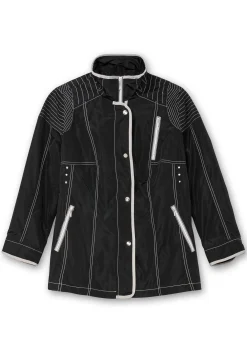 Jacke mit silberfarbenen Kontrastdetails