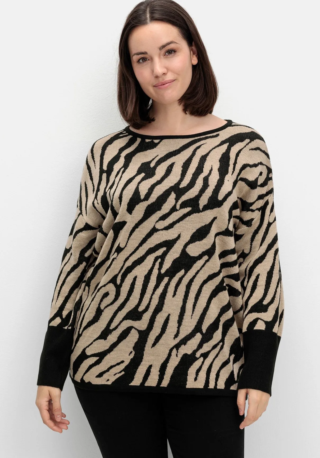 Jacquard-Pullover mit Animalmuster
