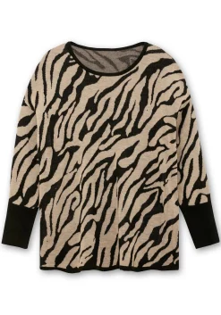 Jacquard-Pullover mit Animalmuster