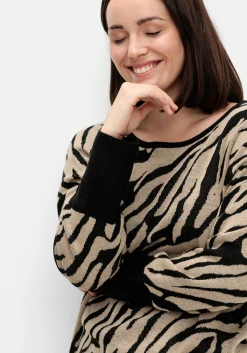 Jacquard-Pullover mit Animalmuster