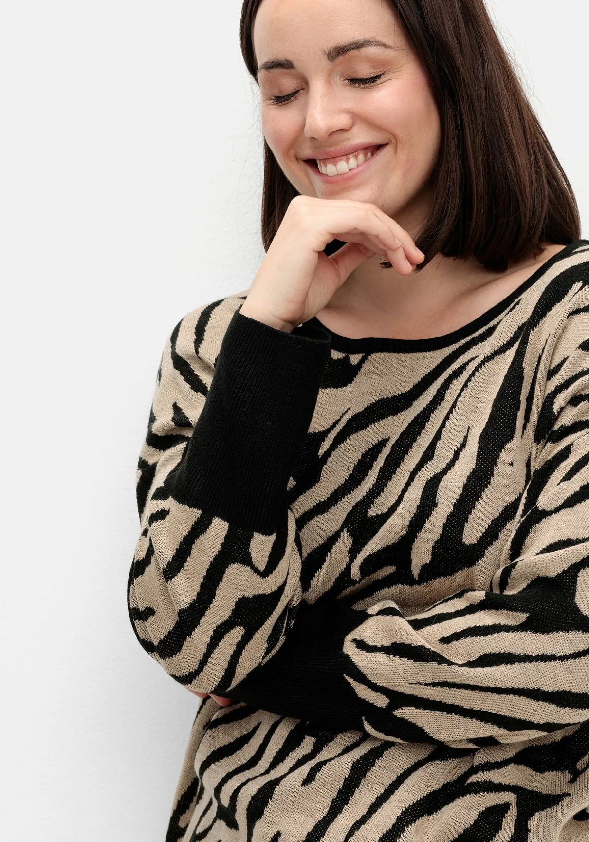 Jacquard-Pullover mit Animalmuster