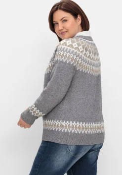 Jacquardpullover mit Norwegermuster