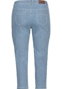 7/8-Jeans mit Allover-Streifen, in 5-Pocket-Form