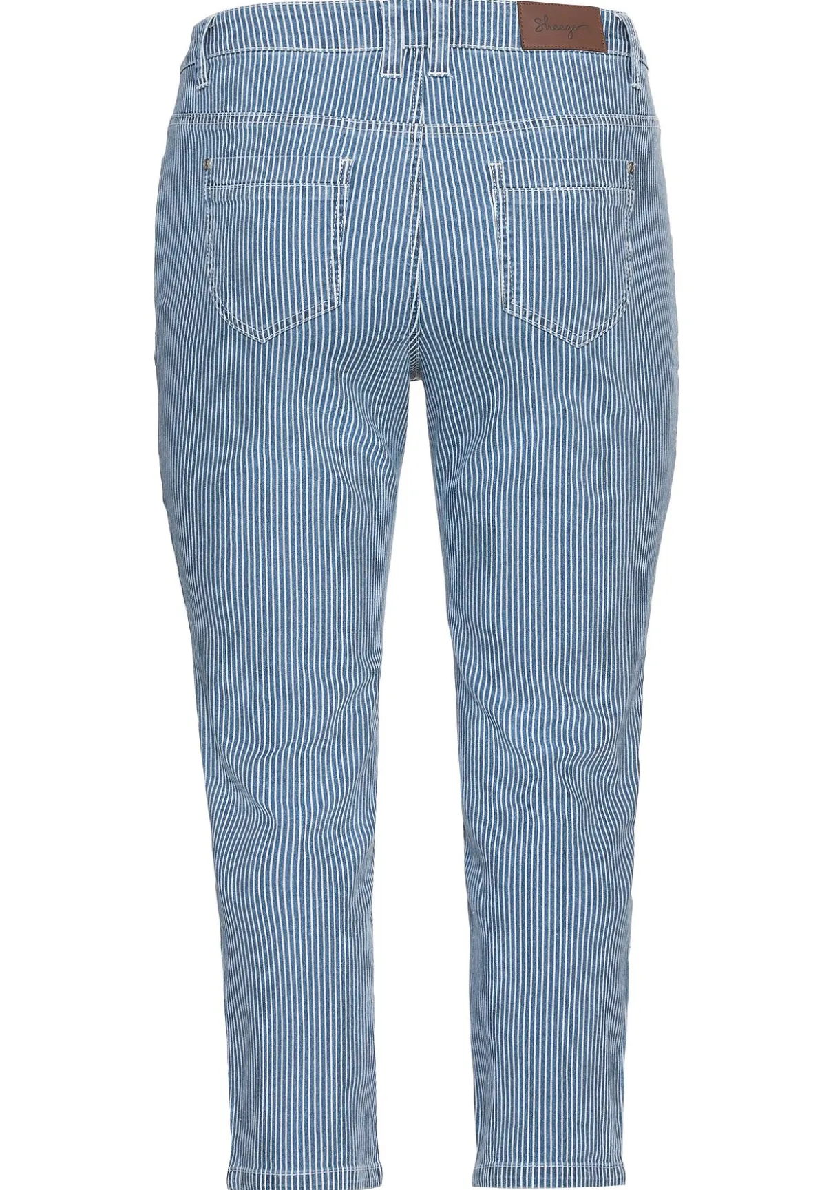 7/8-Jeans mit Allover-Streifen, in 5-Pocket-Form