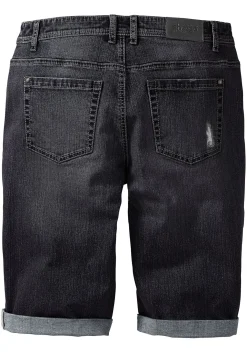 Jeansbermudas im Used-Look