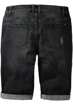 Jeansbermudas im Used-Look