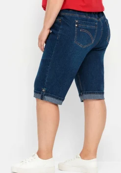 Jeans-Bermudas mit fixiertem Aufschlag