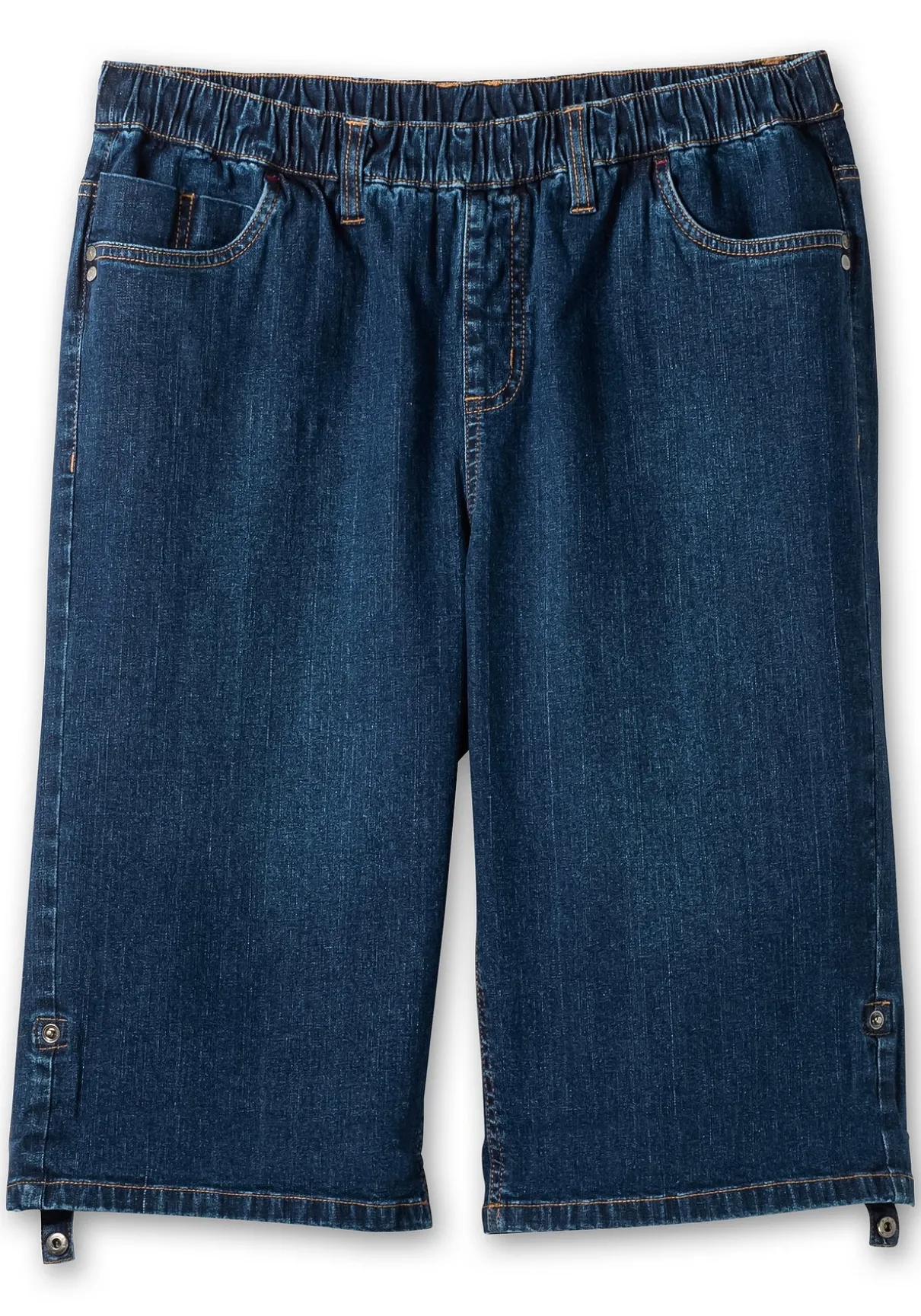 Jeans-Bermudas mit fixiertem Aufschlag