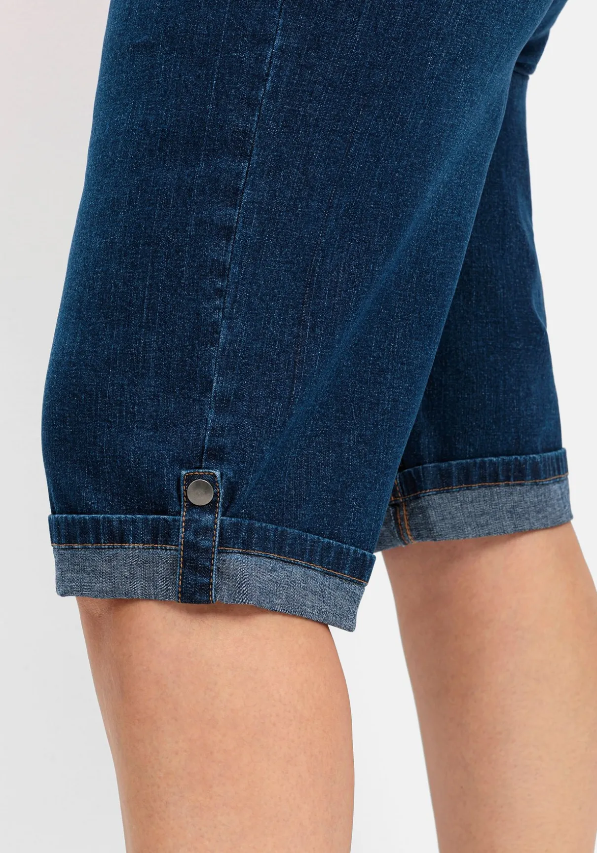 Jeans-Bermudas mit fixiertem Aufschlag