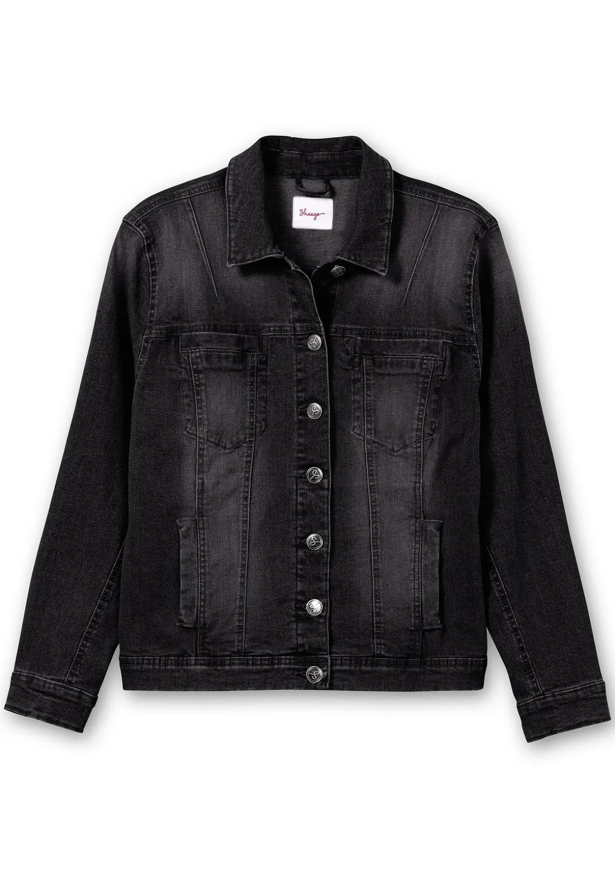 Jeansjacke in leicht taillierter und verkürzter Form