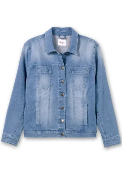 Jeansjacke in leicht taillierter und verkürzter Form