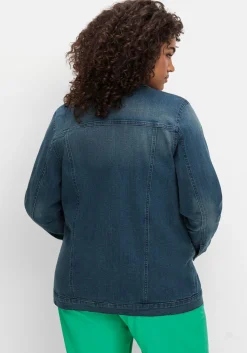 Jeansjacke in taillierter Form, mit Brusttaschen