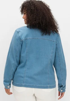 Jeansjacke mit Hemdkragen und Brusttaschen