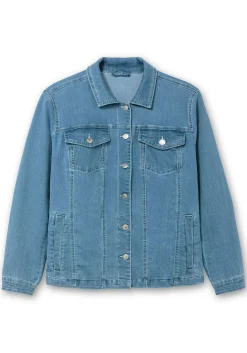 Jeansjacke mit Hemdkragen und Brusttaschen