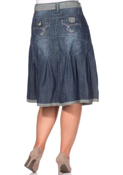 Jeansrock mit Falten