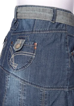 Jeansrock mit Falten