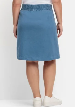 Jeansrock mit Taschen, in A-Linie