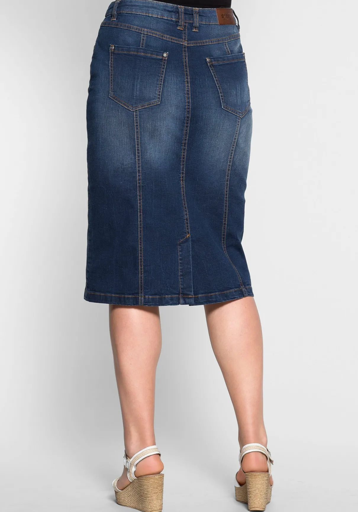 Jeansrock mit Teilungsnähten