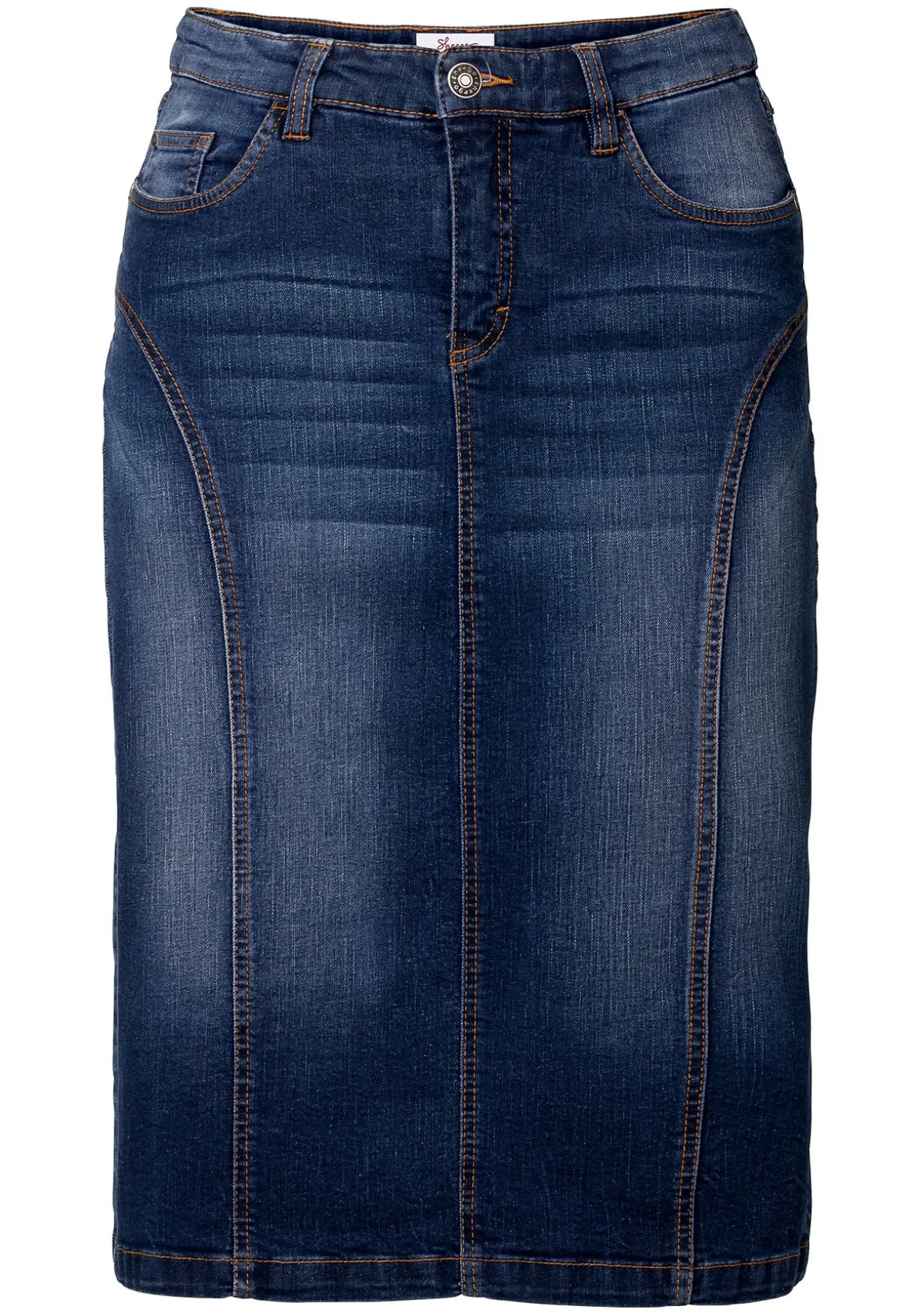 Jeansrock mit Teilungsnähten