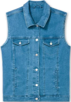 Jeansweste in leicht taillierter Form