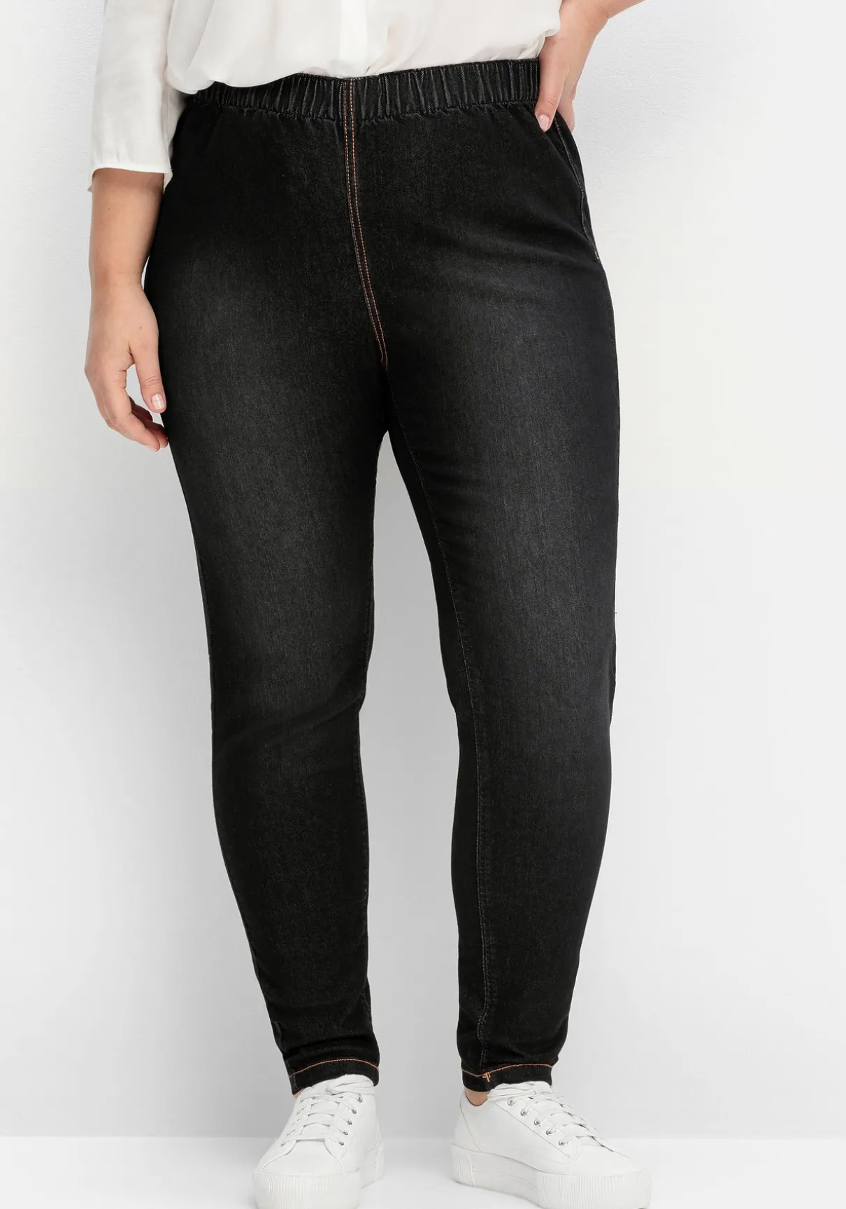 Jeggings in individueller Waschung