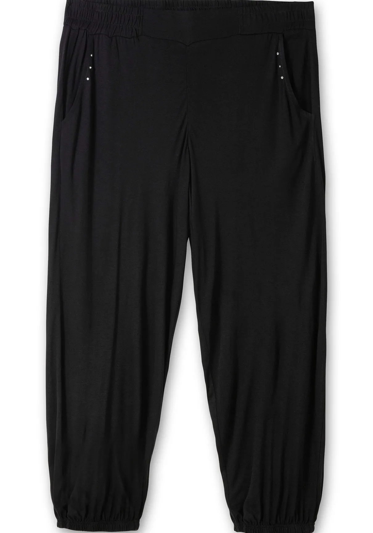 7/8-Jerseyhose mit Nieten und Gummizugbund