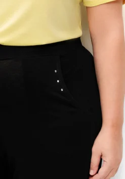 7/8-Jerseyhose mit Nieten und Gummizugbund