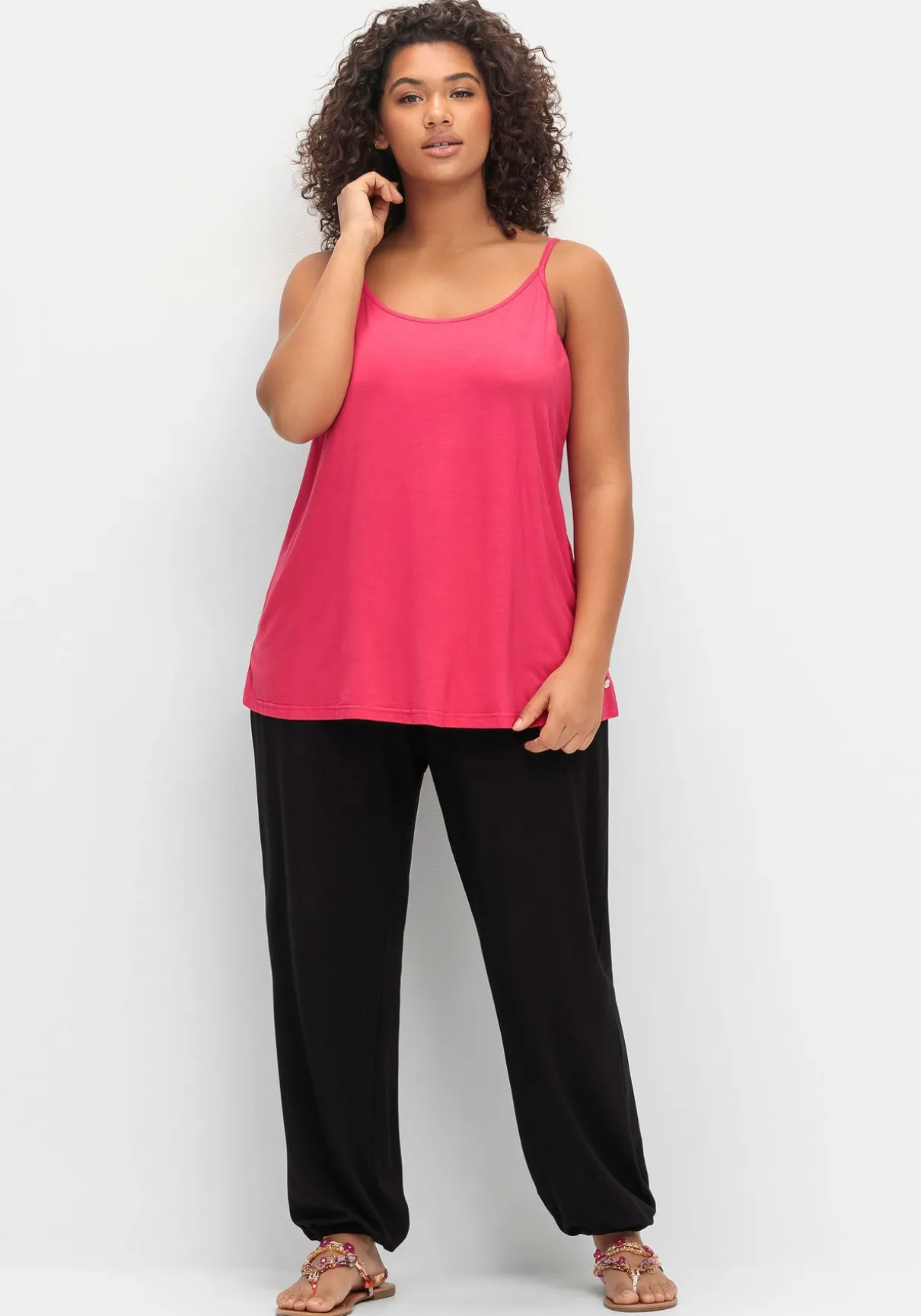 Jerseyhose mit Smokbund und Gummibündchen