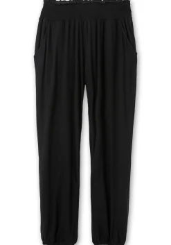 Jerseyhose mit Smokbund und Gummibündchen
