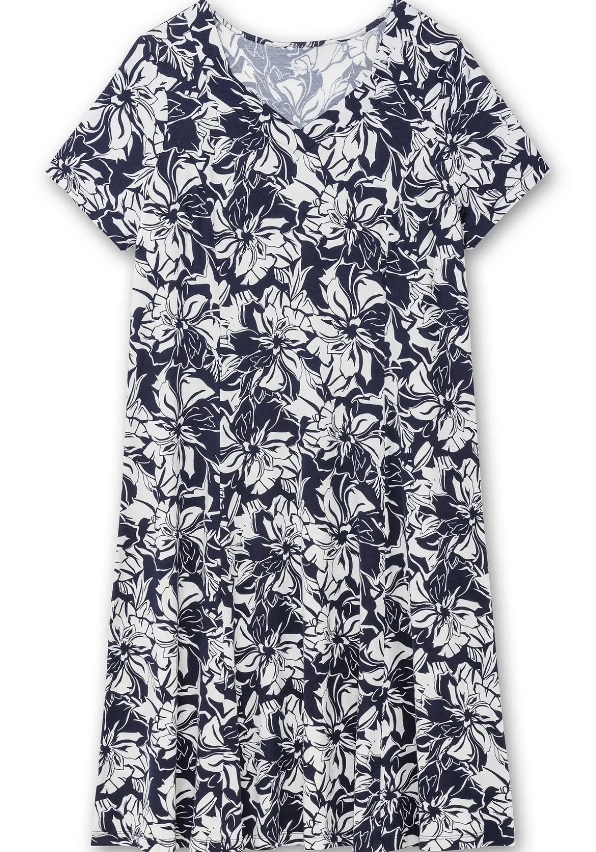 Jerseykleid in A-Linie, mit Blumenprint