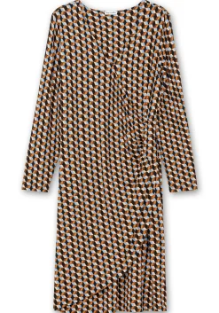 Jerseykleid in Wickeloptik, mit Grafikprint