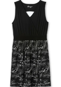 Jerseykleid in Wickeloptik, mit V-Cut hinten