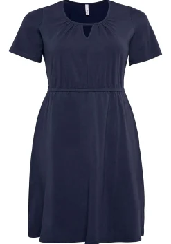 Jerseykleid mit Cut-out am Ausschnitt