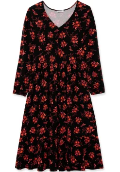 Jerseykleid mit floralem Alloverdruck
