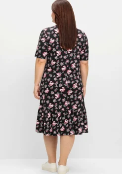 Jerseykleid mit geknotetem Ausschnitt