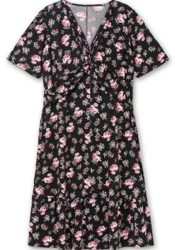 Jerseykleid mit geknotetem Ausschnitt