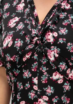 Jerseykleid mit geknotetem Ausschnitt