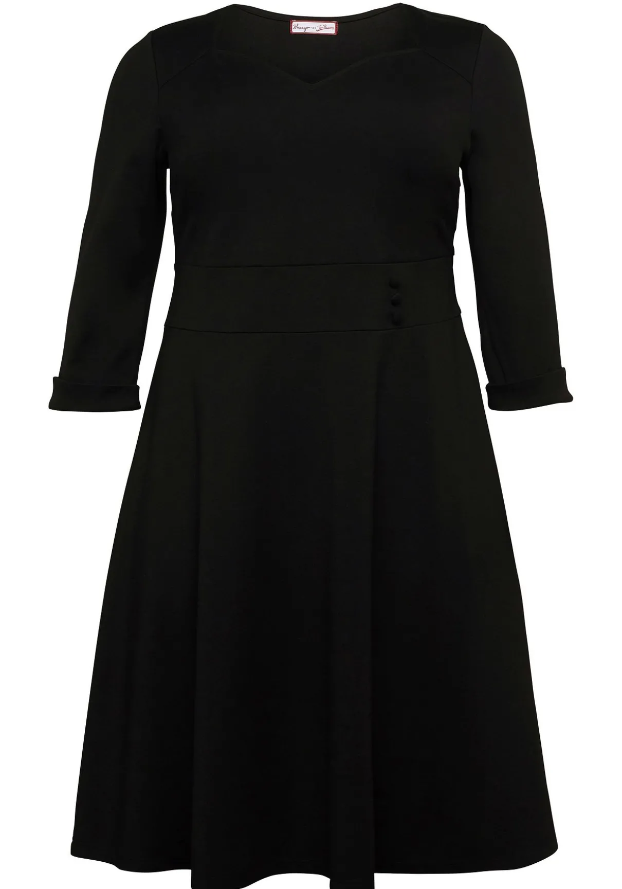 Jerseykleid mit Herzausschnitt und Taillenband