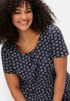 Jerseykleid mit schwingendem Rockteil