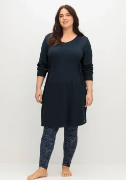 Jerseykleid mit Taschen und regulierbarer Taille