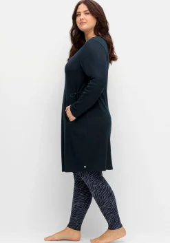 Jerseykleid mit Taschen und regulierbarer Taille