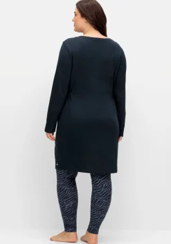 Jerseykleid mit Taschen und regulierbarer Taille