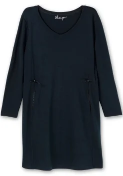 Jerseykleid mit Taschen und regulierbarer Taille