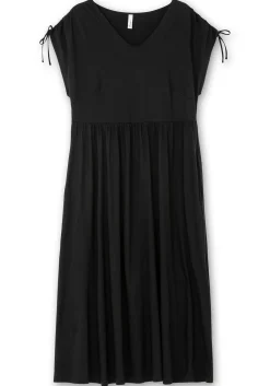 Jerseykleid mit Tunnelzug am Ärmel