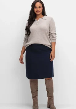 Jerseyrock in leichter A-Linie, mit Schlupfbund