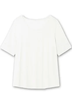 Jerseyshirt mit abgerundetem Saum