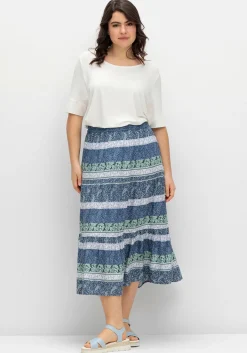 Jerseyshirt mit abgerundetem Saum