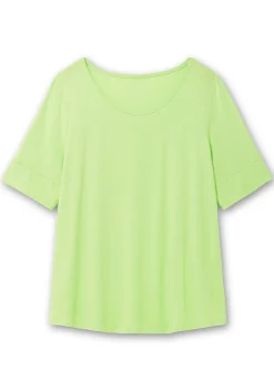 Jerseyshirt mit abgerundetem Saum