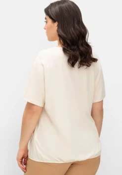 Jerseyshirt mit Blumen-Frontprint