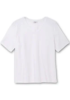 Jerseyshirt mit V-Ausschnitt, leicht tailliert